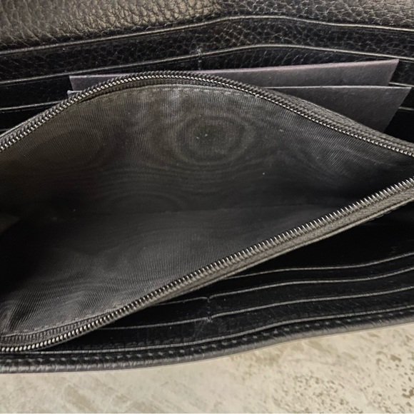 GUCCI GG Interlocking Long Wallet-Crossbody Bag Black - Picture 15 of 15